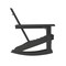 Flash Furniture Black Adirondack Rocking Chairs with Cupholder, 2PK 2-LE-HMP-1045-31-BK-GG - alternate 4